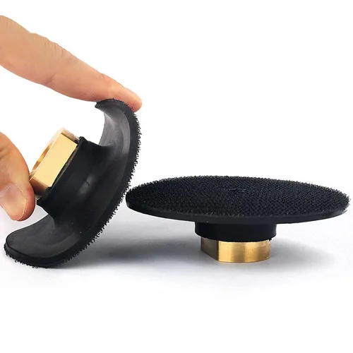 Miniatura 8 de Almohadilla de respaldo de pulido de 4 pulgadas con base de goma para soporte de almohadilla de pulido de diamante, conector de gancho y bucle