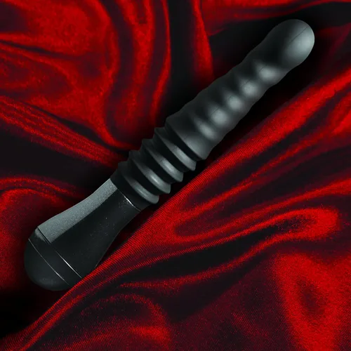 Miniatura 6 de Blush Temptasia Lazarus - Vibrador de empuje de 11.25 pulgadas, masajeador de silicona curvado para punto G y punto P, 3 velocidades SmartThrust