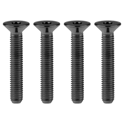 Miniatura 21 de Titanium Ti M5x10 12 15 20 0.984 in cabeza plana avellanada Tornillos hexagonales Tornillos de cabeza plana, paquete de 4 (M5x10mm, Negro)