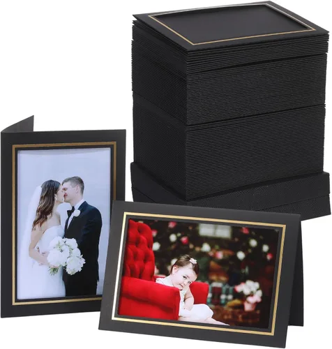 Miniatura 14 de 100 unidades de tarjetas con marco de fotos y sobres de 4x6 pulgadas, tarjetas de papel con notas, tarjetero de fotos para decoraciones de Navidad