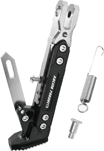 Miniatura 9 de Pata de cabra CNC ajustable para motocicleta, soporte universal de aluminio para motor y scooter, pata lateral modificada, accesorios de motocicleta