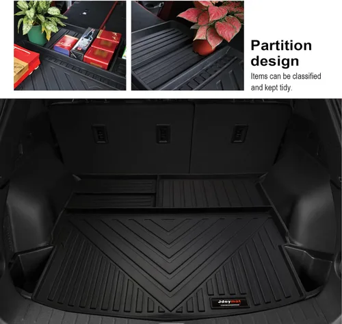 Miniatura 3 de Juego de alfombrillas personalizadas de 2 filas y revestimiento para maletero negro Compatible con 2019 2020 2021 2022 2023 2024 2025 Chevrolet