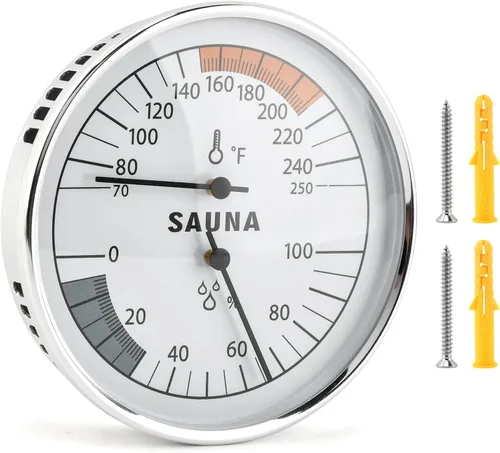 Miniatura 9 de Termómetro e higrómetro de sauna, medidor de temperatura de sauna colgante 2 en 1, medidor preciso de temperatura y humedad para sauna Roomsk