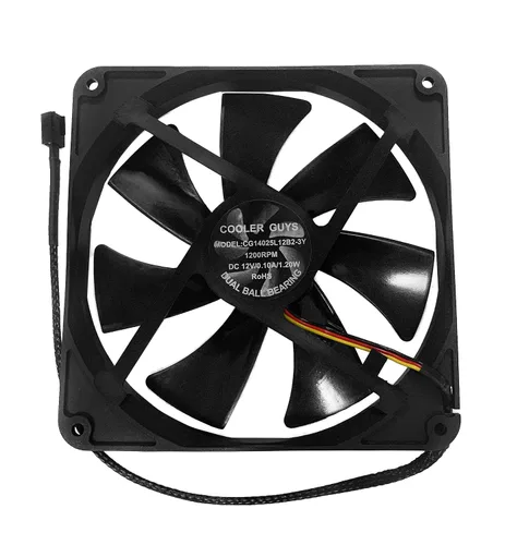 Miniatura 8 de Coolerguys Rodamiento de bolas 12v 3pin ventilador (alta velocidad, 3.150x0.984 in)