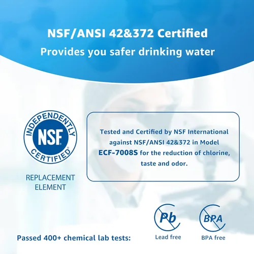 Miniatura 3 de Filterlogic FF08 Reemplazo del filtro de agua para grifo, compatible con todos los filtros de agua PUR® PLUS RF9999®, certificado NSF 42, 9 meses