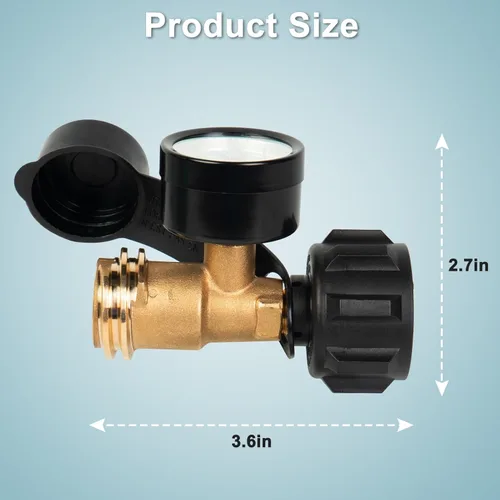Miniatura 7 de SHINESTAR Medidor universal de tanque de propano para tanques LP de 5 a 20 libras Indicador de nivel de gas para parrilla, calentador