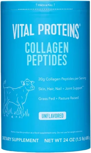 Vital Proteins - Péptidos naturales de colágeno de nutrición integral, criados en pasto, alimentados con hierba, aptos para dieta paleolítica, sin