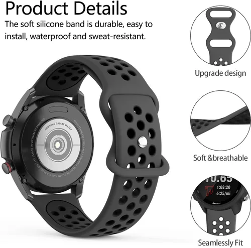 Miniatura 2 de Vanjua Correas deportivas para Amazfit Bip 3 / 3 Pro / U Pro / Lite / S / S lite / U Band mujeres hombres, correa de repuesto de silicona suave