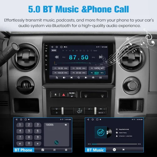 Miniatura 7 de Junsun Radio de coche 5G WiFi estéreo para Ford F150 2009-2012, pantalla táctil HD IPS de 9 pulgadas, CarPlay/Android Auto, GPS DSP RDS
