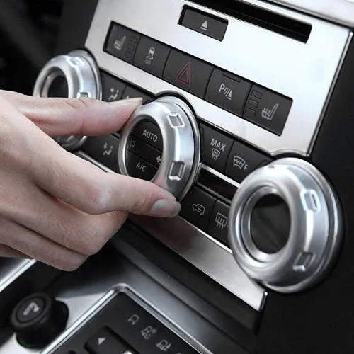 Miniatura 3 de Acouto 5 Uds. Cubierta de anillo para interruptor de aire acondicionado lateral interior para Discovery 4 LR4 2009-2016 para deporte 2010-2013