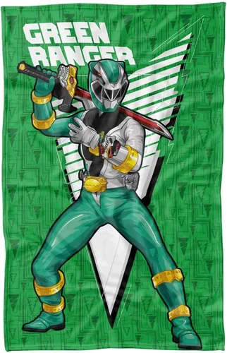 Miniatura 7 de LOGOVISION Power Rangers: Manta Dino Fury, 36 x 58 pulgadas, manta de forro polar con personaje Red Ranger Personaje de Red Ranger