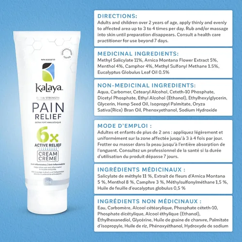 Miniatura 7 de Crema de Alivio del Dolor Kalaya con Árnica para Músculos y Articulaciones – 6 Ingredientes Activos Naturales con Alivio Duradero y de Acción Rápida