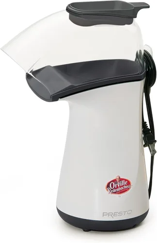 Miniatura 13 de Presto 04869 Popcorn - Taza medidora integrada + mantequilla derretida, fácil de limpiar, envoltura de cable integrada, 18 tazas, aguamarina/blanco