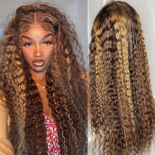 Miniatura 12 de Pelucas de cabello humano sin pegamento de 7 x 5, predepiladas, densidad del 200%, peluca para usar y llevar, precortada, sin pegamento, peluca