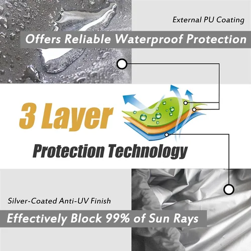 Miniatura 5 de Frelaxy Funda de Kayak 420D, Fundas de Kayak Impermeables Resistente a los Rayos UV de Alta Resistencia para Almacenamiento al Aire Libre, Funda