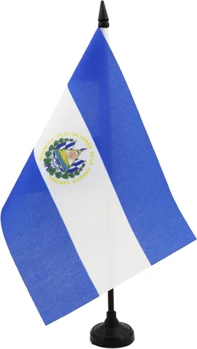 Miniatura 29 de Bandera de mesa de Anguila de 4 x 6 pulgadas, bandera de escritorio británica de Anguila, 5.9 x 3.9 in, palo y base de plástico negro AZ FLAG