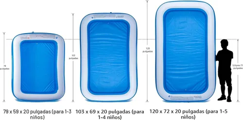 Miniatura 7 de Piscina inflable para niños, centro de natación familiar para niños, piscina de tamaño completo para niños, adultos, piscina fácil de configurar