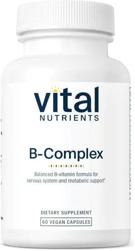 Vital Nutrients Vitaminas B Complex Vitaminas del complejo B metilado de alta potencia veganas - Vitaminas B apoyan la producción de energía, el