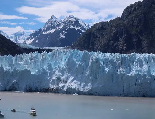 Miniatura 2 de Kit de pintura de diamante 5D para bricolaje, gran glaciar, bahía, Alaska, grandes barcos azules, fríos, gigantescos, enormes de 12 x 16 pulgadas