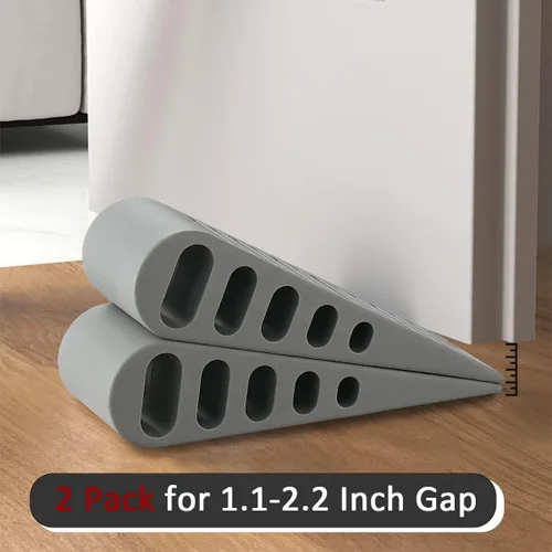 Miniatura 7 de JQK DSB61-GY-P2 - Paquete de 2 topes de puerta de goma termoplástica suave de alta calidad para la parte inferior de puerta resistente en azulejos