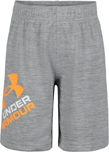Under Armour Pantalón corto con símbolo de prototipo para niños, estampado serigrafiado, cintura elástica