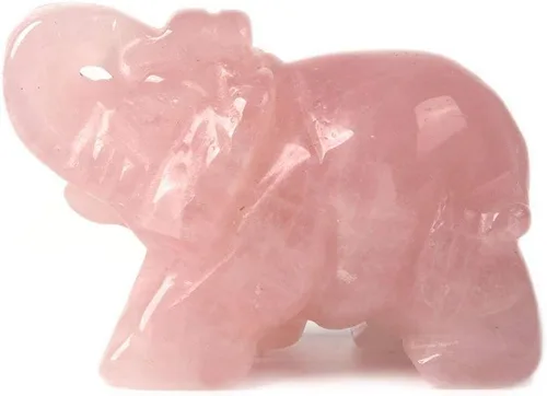 Miniatura 9 de Angelstones Figura de piedra preciosa de elefante pirita, cristal curativo, tótem de animal, piedra espiritual, 2 pulgadas