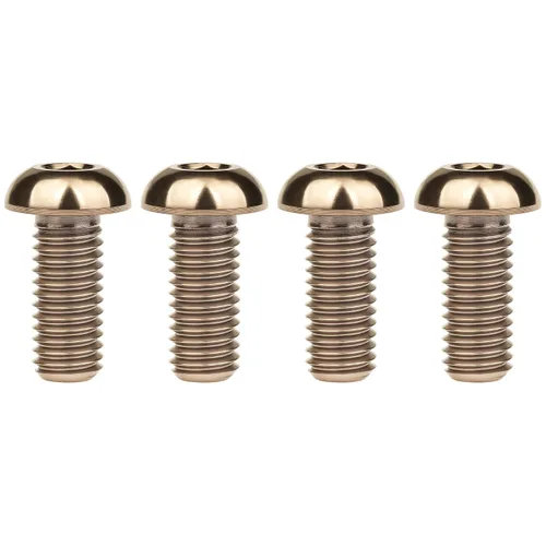 Miniatura 30 de Tornillos de cabeza de botón de titanio M8 15 20 25 30 1.378 in, paquete de 4 (M8x15mm, negro)