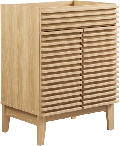 Miniatura 17 de Modway Gabinete de tocador de baño Render en negro - Lavabo no incluido