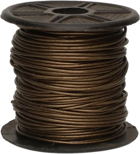 Miniatura 75 de The Beadsmith Cordón de cuero – Negro – Bobina de 0.039 in – 5 yardas/14.8 ft – Tanga de cuero indio ideal para trenzar, cuentas, collares, cordones