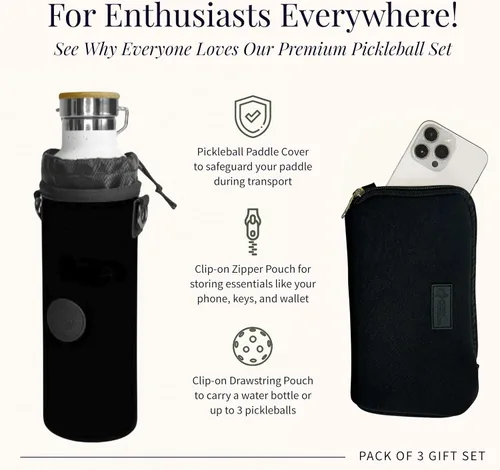 Miniatura 4 de Posh Pickler Bolsa de pickleball 3 en 1 para mujeres y hombres, bolsa de mano, bandolera y mochila, diseño convertible, se adapta a hasta 2 paletas