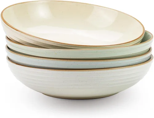 Miniatura 8 de famiware Tempus - Juego de 4 cuencos para pasta de 8.6'', cuencos de 40 oz para cocina, cuencos hondos de gres para servir, aptos para lavavajillas