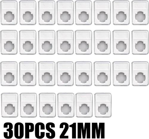 Miniatura 2 de 50PCS Moneda Losa Display Holder Almacenamiento 0.827 in para NGC PCGS Grado Colección Caja 0.827 in