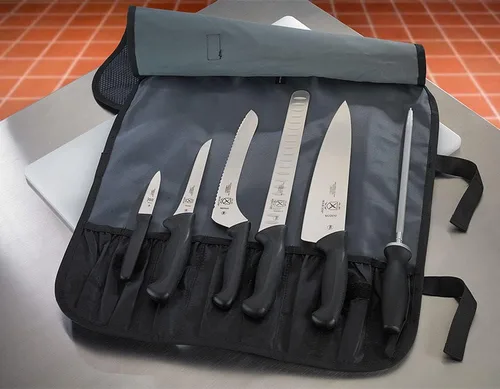 Miniatura 2 de Mercer Culinary Millennia - Juego de 7 rollos de cuchillos, color negro