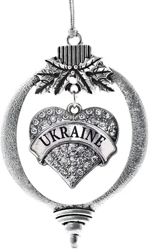 Miniatura 48 de Inspired Silver Adornos festivos de dije de corazón pave de plata con circonitas cúbicas