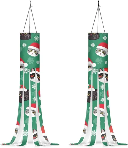 Miniatura 44 de Mummy Windsock - Calcetines de viento suaves e impermeables con bandera de Halloween, 2 piezas, lavables a máquina, secado rápido, bandera colgante