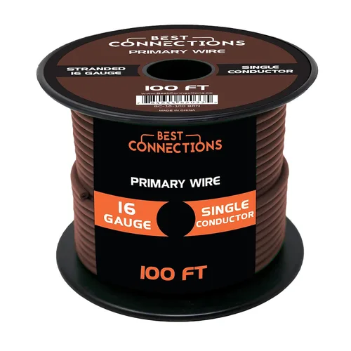 Miniatura 12 de BEST CONNECTIONS Cable primario automotriz – 100 pies (varias opciones de color) Ideal para remolques, altavoces y circuitos de iluminación Verde