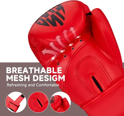 Miniatura 4 de Guantes de boxeo para niños, guantes de entrenamiento de boxeo juvenil para niños y niñas, guantes de lucha de 4 oz y 6 oz, mitones tailandeses