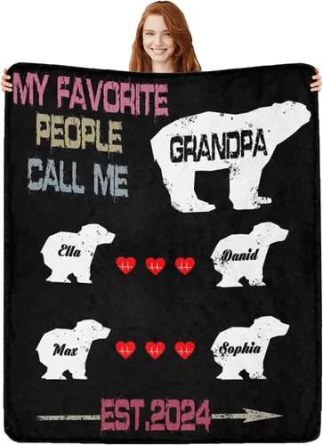 Miniatura 32 de Regalos personalizados de cumpleaños para el Día del Padre, para papá, abuelo, hombres, manta personalizada con fotos para mi papá, regalos de hija