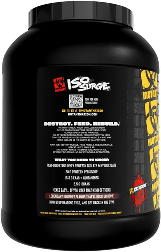 Miniatura 9 de Polvo de proteína aislada de suero Mutant Isosurge, 1, 1