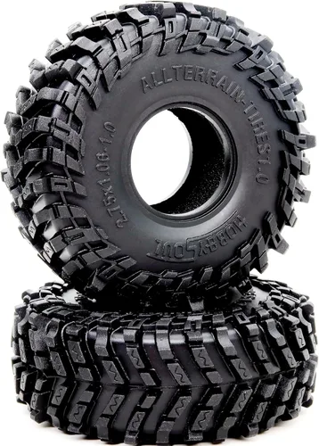 Miniatura 5 de HOBBYSOUL 1.0 Neumáticos de 70mm de Alto Todo Terreno Super Suave Pegajosos para Neumáticos de Barro para RC Crawler 1/24 SCX24 1/18 TRX4M