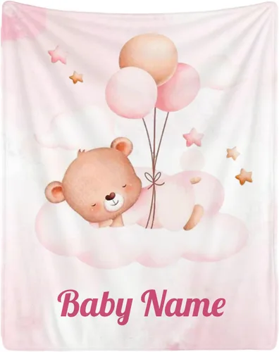 Miniatura 9 de Manta personalizada con nombre para adolescentes, niñas, niños, mantas de bebé personalizadas de franela ultra suave y acogedora, manta con nombre