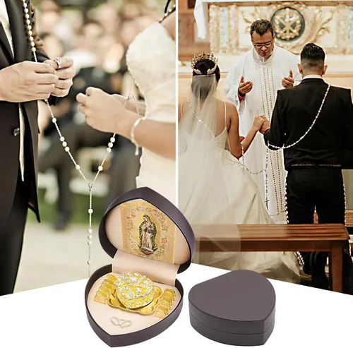 Miniatura 6 de ESNOY Arras De Boda Catolica Virgen De Guadalupe Regalos,Arras Para Boda Católica De Matrimonio para Monedas de Boda Católica,Juego de Ceremonia