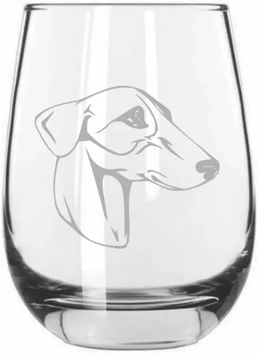 Miniatura 438 de Sakhalin Husky Dog - Copa de vino grabada personalizada de 15.25 onzas sin tallo