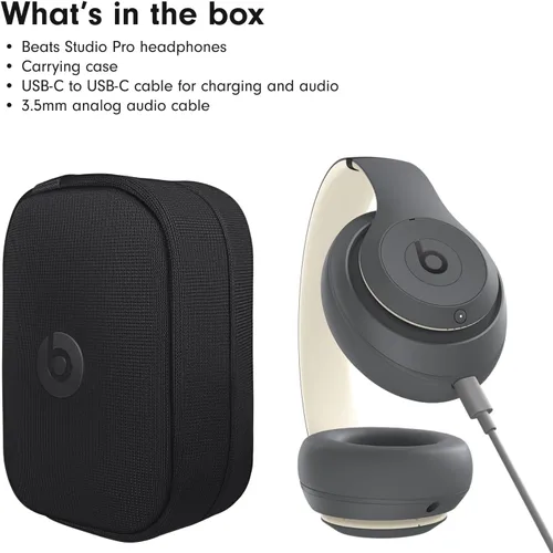 Miniatura 6 de Beats Studio Pro - Auriculares inalámbricos de alta calidad, batería de hasta 40 horas, cancelación activa de ruido, audio sin pérdida USB-C, Gris