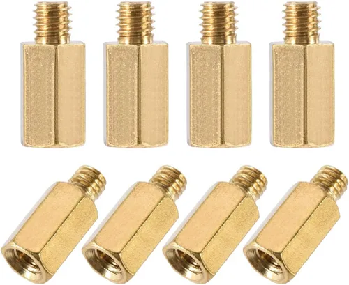 Miniatura 7 de uxcell M3x4mm+0.118 in macho-hembra latón hexagonal PCB placa base separador separador para FPV Drone Quadcopter, computadora y placa de circuito