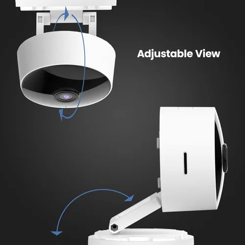 Miniatura 4 de Feit Electric Cámara de seguridad para interiores con detección de movimiento, visión nocturna de 30 pies, cabezal ajustable de 360°, WiFi de 2.4