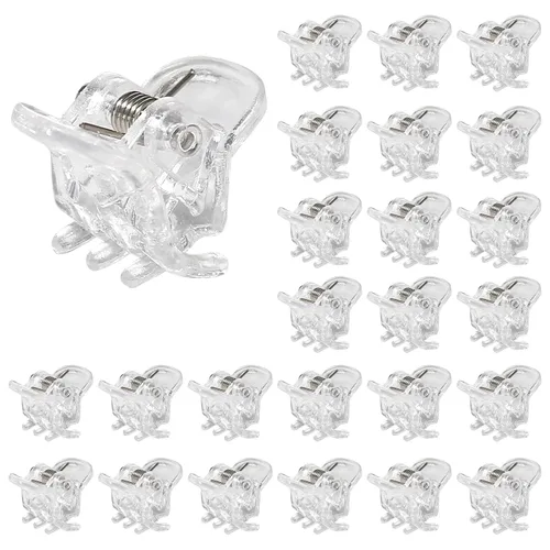 Miniatura 9 de BokWin 24 pinzas para el cabello de 0.394 in, pinzas de plástico para el cabello, pinzas de pelo negro brillante para niñas, mujeres y niños