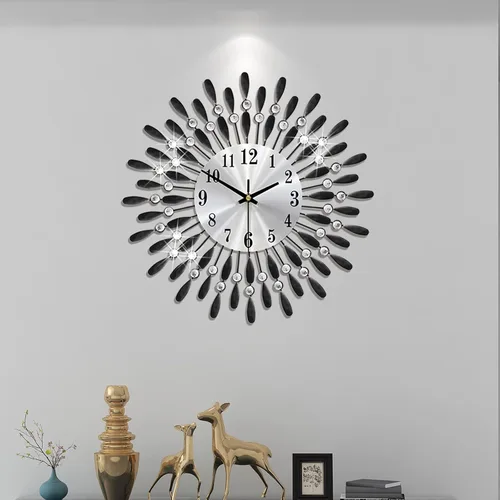Miniatura 9 de Relojes de pared grandes para decoración de sala de estar, reloj silencioso grande y moderno que no hace tictac para dormitorio, oficina, cocina