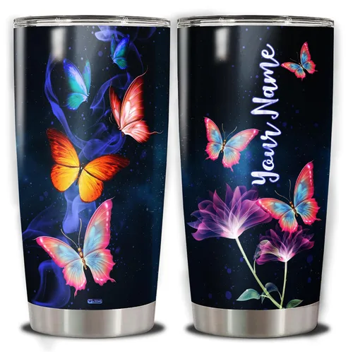 Miniatura 9 de WAZONE Vaso de dragón personalizado con tapa, diseño de nombre personalizado, 20 onzas, 30 onzas, doble pared al vacío, taza aislada de acero