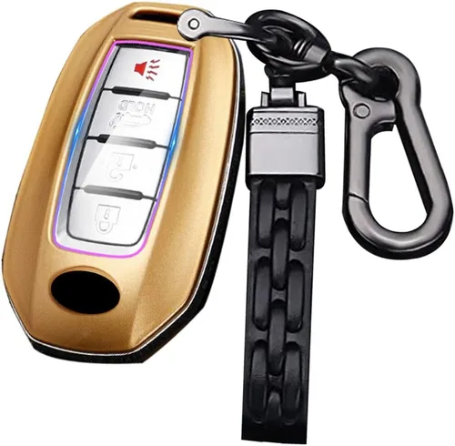 Miniatura 12 de ontto Funda para llavero con llavero compatible con Infiniti 2018 en adelante, funda para llave de automóvil de entrada sin llave, bolsa remota